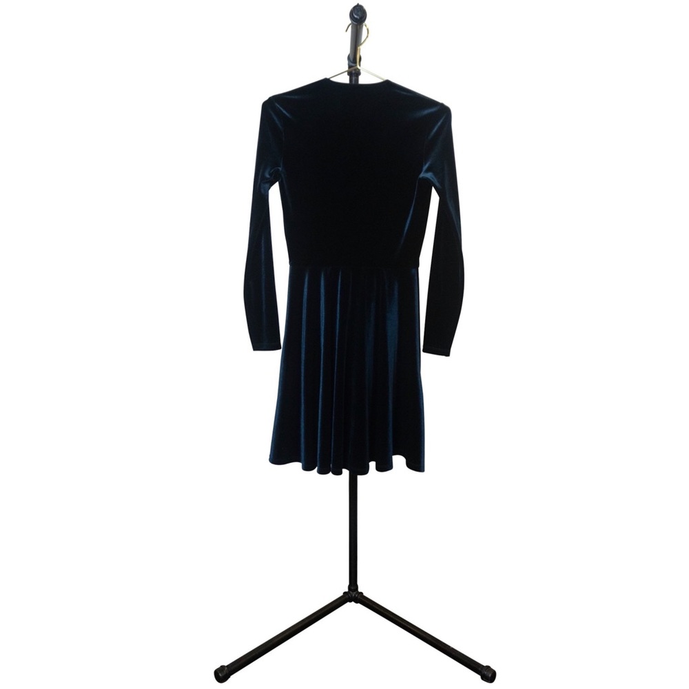 American Apparel Deep Plunge Velvet Skater Dress - Picture 2 of 2